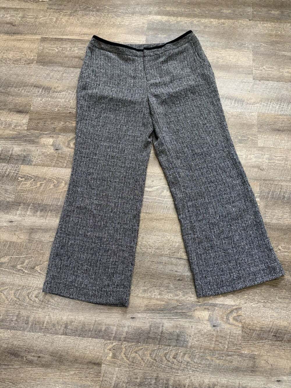 Cato tweed Wide Leg Women's Dress Pants Size 16W Black Hi-Rise Light Weight